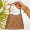 Show Me Your Mumu Billini Clover Shoulder Bag ~ Taupe Patent Croc