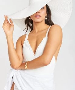 Show Me Your Mumu Ultra Wide Brim Straw Hat ~ Ivory