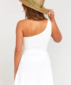 Show Me Your Mumu Bottoms Roam Ruffle Skirt ~ White Ripple Gauze