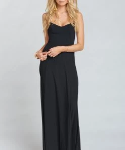 Show Me Your Mumu Wedding Guest Dresses Godshaw Goddess Gown ~ Black Chiffon