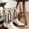 Show Me Your Mumu New Mu Billini Norva Western Boot ~ Bone/Black 2 Show Me Your Mumu New Mu Billini Norva Western Boot ~ Bone/Black