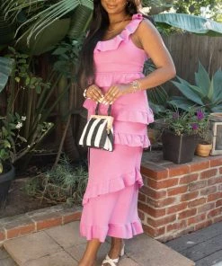 Show Me Your Mumu New Mu Greta Dress ~ Pink Lilac Stretch