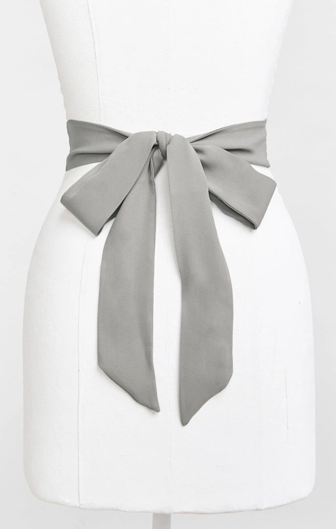 Show Me Your Mumu Bridesmaid Sash ~ Soft Charcoal Crisp 3 Show Me Your Mumu Bridesmaid Sash ~ Soft Charcoal Crisp