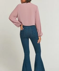 Show Me Your Mumu Berkeley Zip Up Bells ~ Dark Rainstorm Denim