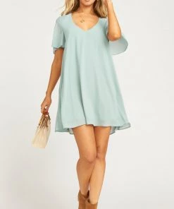 Show Me Your Mumu Clothes Kylie Mini Dress ~ Silver Sage