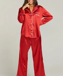Show Me Your Mumu Clothes Sayer PJ Set ~ Naughty Embroidery