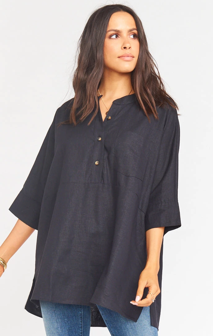Show Me Your Mumu Horton Tunic ~ Black Linen 7 Show Me Your Mumu Horton Tunic ~ Black Linen