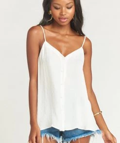 Show Me Your Mumu Cammys Cami ~ White Silky Dots Clothes