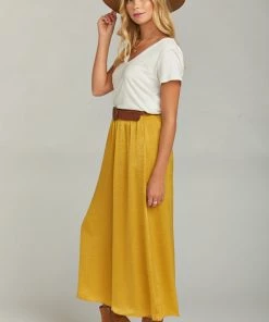 Show Me Your Mumu Explorer Pants ~ Mustard Sheen
