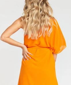 Show Me Your Mumu Dresses Trish Dress ~ Tangerine Chiffon