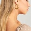 Show Me Your Mumu Accessories LUV AJ ~ The Martina Tube Hoop Earrings ~ 14K Plated Gold