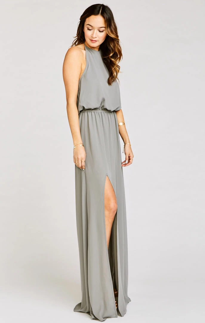 Show Me Your Mumu Heather Halter Dress ~ Soft Charcoal Crisp Bridesmaids Dresses 4 Show Me Your Mumu Heather Halter Dress ~ Soft Charcoal Crisp Bridesmaids Dresses