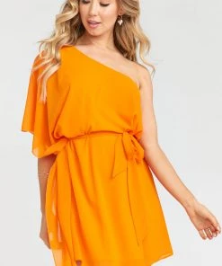 Show Me Your Mumu Dresses Trish Dress ~ Tangerine Chiffon