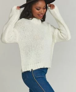 Show Me Your Mumu Cody Crop Sweater ~ Distressed Cream Knit Sweaters