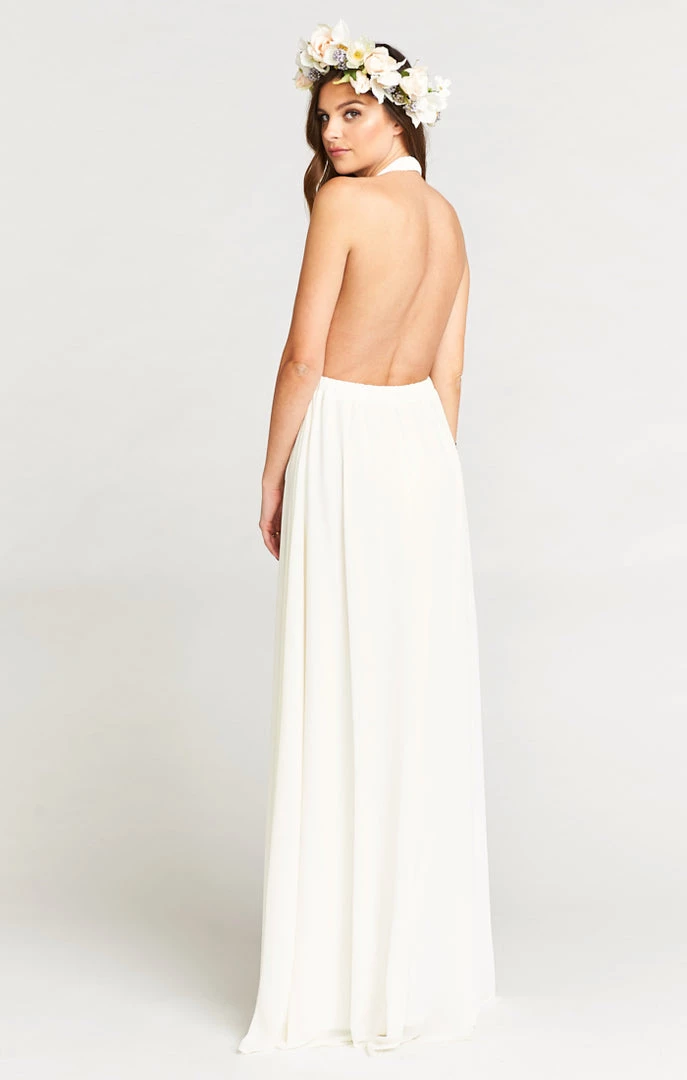 Show Me Your Mumu Luna Halter Dress ~ Wedding Cake Chiffon 5 Show Me Your Mumu Luna Halter Dress ~ Wedding Cake Chiffon