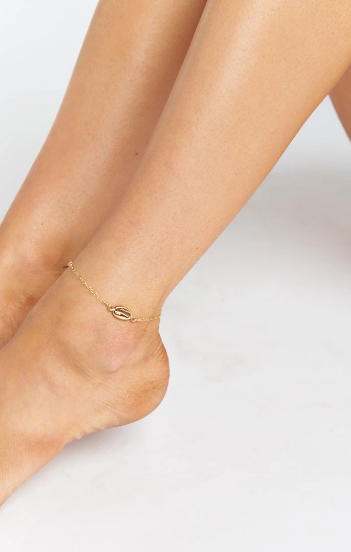 Show Me Your Mumu Accessories Ki.ele Jewelry Ocean Cowrie Shell Anklet ~ 14K Gold 3 Show Me Your Mumu Accessories Ki.ele Jewelry Ocean Cowrie Shell Anklet ~ 14K Gold