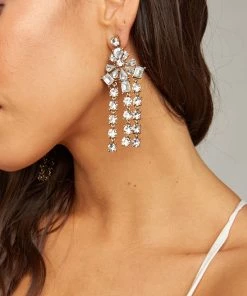 Show Me Your Mumu Accessories All Eyes On You Chandelier Earrings ~ Silver/Gold