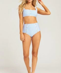 Show Me Your Mumu Daytona Button Top ~ Nautical Stripe