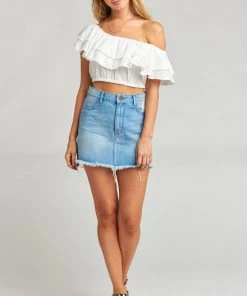 Show Me Your Mumu Denim Atlanta A Line Skirt ~ Brook 28 Show Me Your Mumu Denim Atlanta A Line Skirt ~ Brook