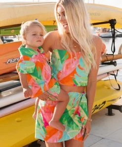 Show Me Your Mumu New Mu Lil Button Up Shirt ~ Tropics Palm