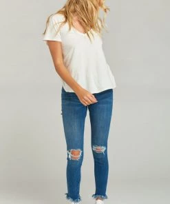 Show Me Your Mumu Denim Soho Zip Up Skinnies ~ Vintage Rain