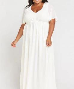 Show Me Your Mumu Emily Empire Maxi Dress ~ Wedding Cake Chiffon