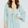 Show Me Your Mumu Roxy Romper ~ Silver Sage Crisp