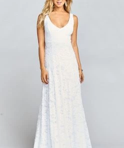 Show Me Your Mumu Dresses Jenn Maxi Dress ~ Lovers Lace White