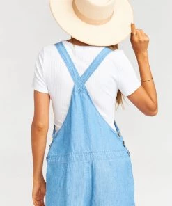Show Me Your Mumu Beachside Overalls ~ Anchor Chambray Rompers