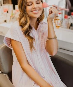 Show Me Your Mumu Martin Shirt Dress ~ Blush Stripe New Mu