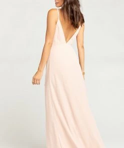 Show Me Your Mumu Mariah Wrap Dress ~ Dusty Blush Crisp