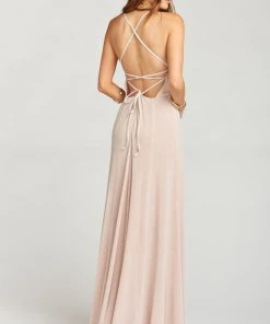 Show Me Your Mumu Godshaw Goddess Gown ~ Dancing Queen Shine Blush Bridesmaids Dresses