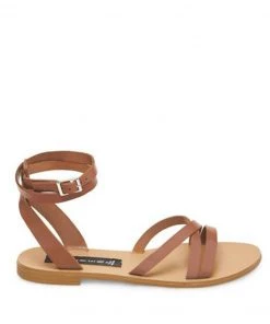 Show Me Your Mumu Steve Madden Matas Wrap Up Sandals ~ Cognac Accessories