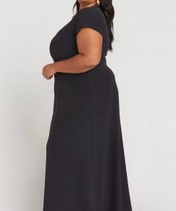 Show Me Your Mumu Geneva Gown ~ Black Stretch Crepe