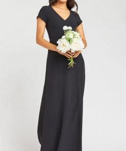 Show Me Your Mumu Geneva Gown ~ Black Stretch Crepe
