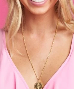 Show Me Your Mumu Barbie Logo Coin Necklace ~ Gold Accessories
