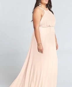 Show Me Your Mumu Amanda Maxi Dress ~ Dusty Blush Crisp