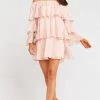 Show Me Your Mumu Dresses Chicka Chicka Dress ~ Flutter Stripe Chiffon Blush