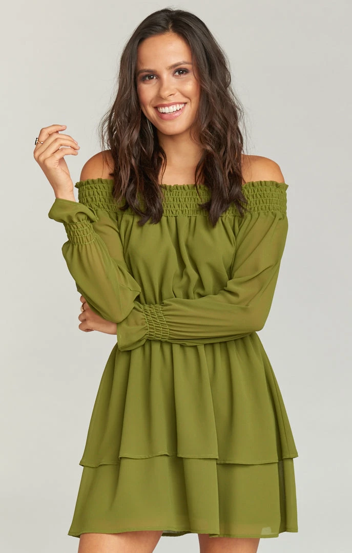 Show Me Your Mumu Esmeralda Dress ~ Dusty Olive Chiffon Clothes 4 Show Me Your Mumu Esmeralda Dress ~ Dusty Olive Chiffon Clothes