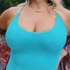 Show Me Your Mumu Positano One Piece ~ Turquoise Scrunch New Mu
