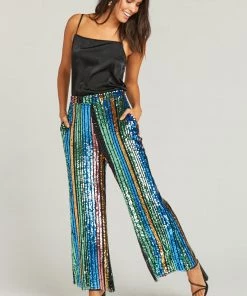 Show Me Your Mumu Leigh Pants ~ Cocktail Stripe Sequins Bottoms