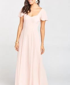 Show Me Your Mumu Marie Sweetheart Maxi Dress ~ Dusty Blush Crisp Bridesmaids Dresses
