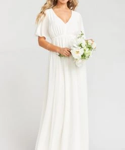 Show Me Your Mumu Emily Empire Maxi Dress ~ Wedding Cake Chiffon