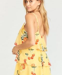 Show Me Your Mumu Clothes Suarez Ruffle Dress ~ Fruit Basket