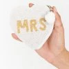 Show Me Your Mumu New Mu MRS Coin Purse ~ White & Gold Beaded