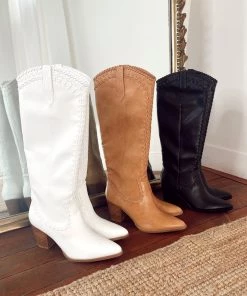 Show Me Your Mumu Billini Finley Cowboy Boot ~ White