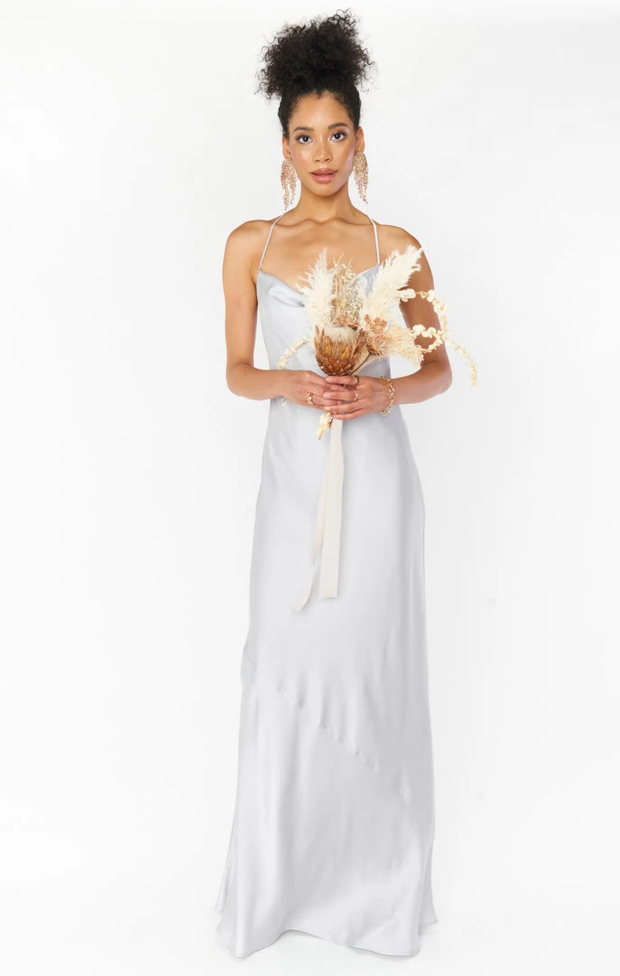 Show Me Your Mumu Tuscany Maxi Slip Dress ~ Silver Luxe Satin Dresses 3 Show Me Your Mumu Tuscany Maxi Slip Dress ~ Silver Luxe Satin Dresses