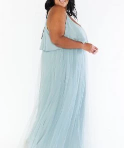 Show Me Your Mumu Olivia Overskirt ~ Silver Sage Tulle Bridesmaids Dresses