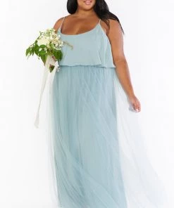 Show Me Your Mumu Olivia Overskirt ~ Silver Sage Tulle Bridesmaids Dresses