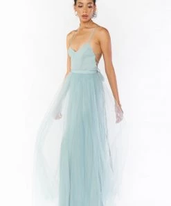 Show Me Your Mumu Olivia Overskirt ~ Silver Sage Tulle Bridesmaids Dresses